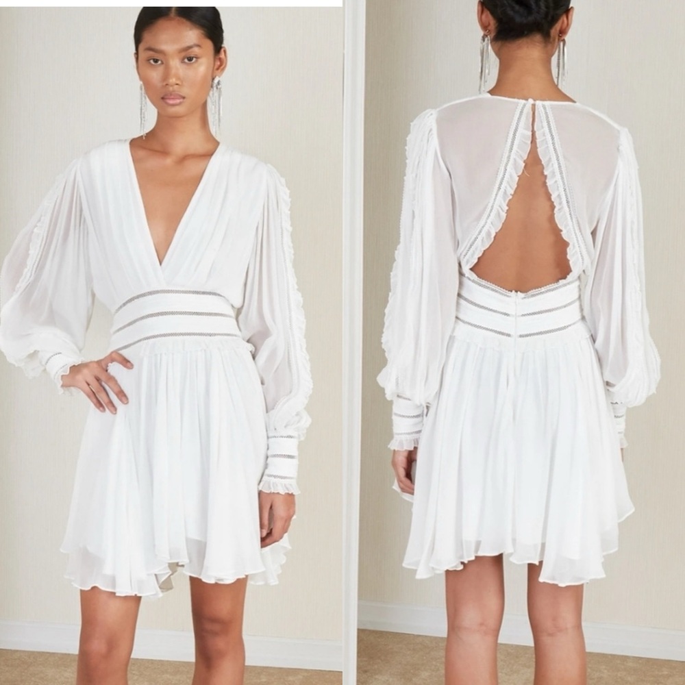 Magali Pascal Anthropologie Eve Lace White Mini Dress